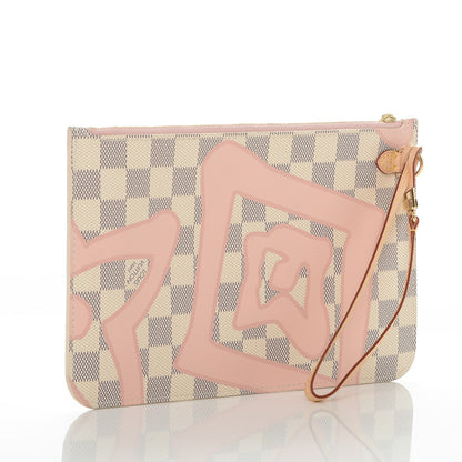 Louis Vuitton Damier Azur Tahitienne Neverfull MM Pochette 3 of 7