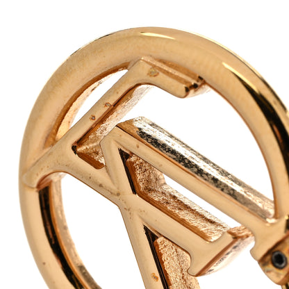 Louis Vuitton Metal Small Louise Hoop Earrings Gold 5 of 5