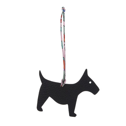 Hermes Togo Epsom Petit H Terrier Dog Bag Charm Black 3 of 5