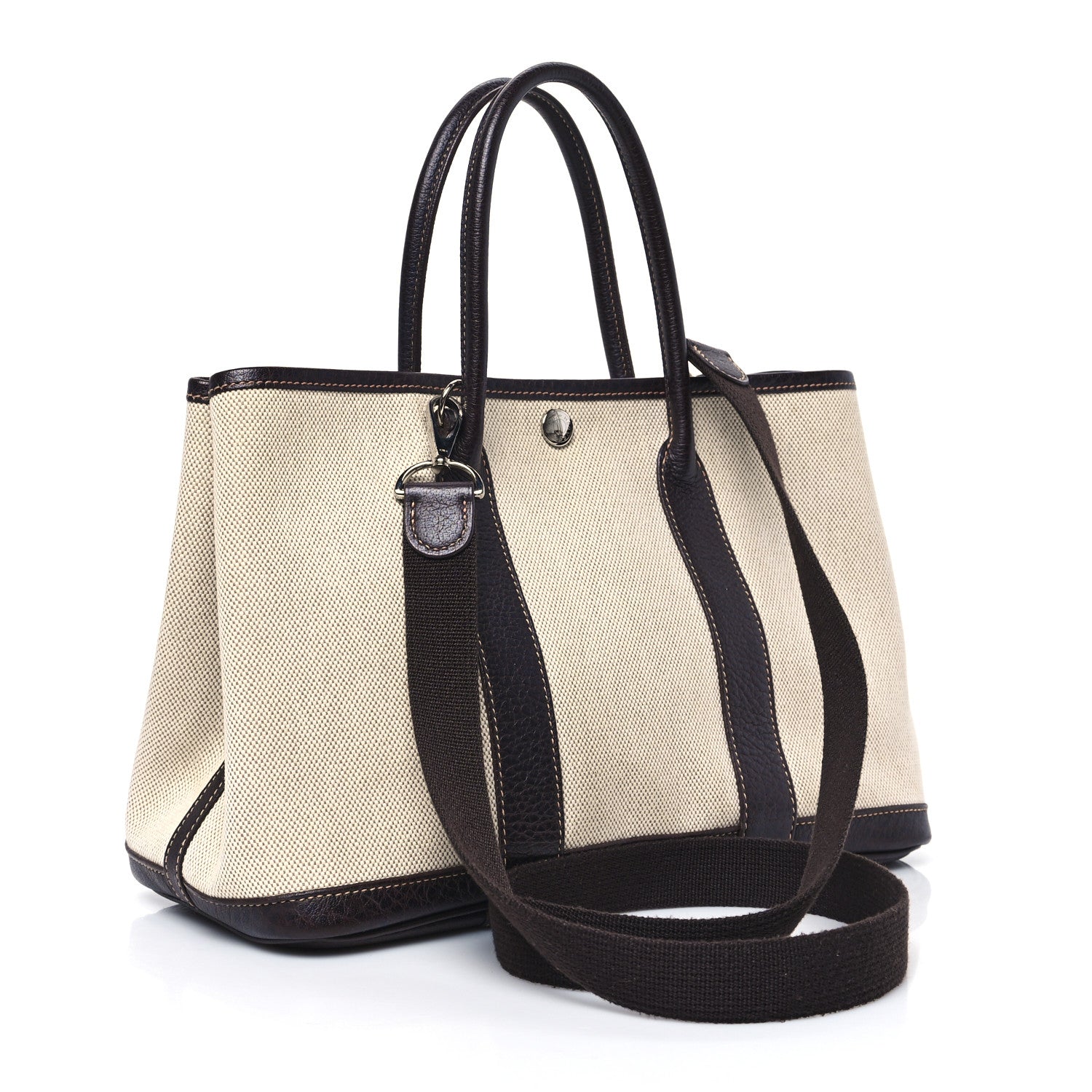 Hermes Buffle Skipper Toile Garden Party 30 TPM Marron Fonce 3 of 14