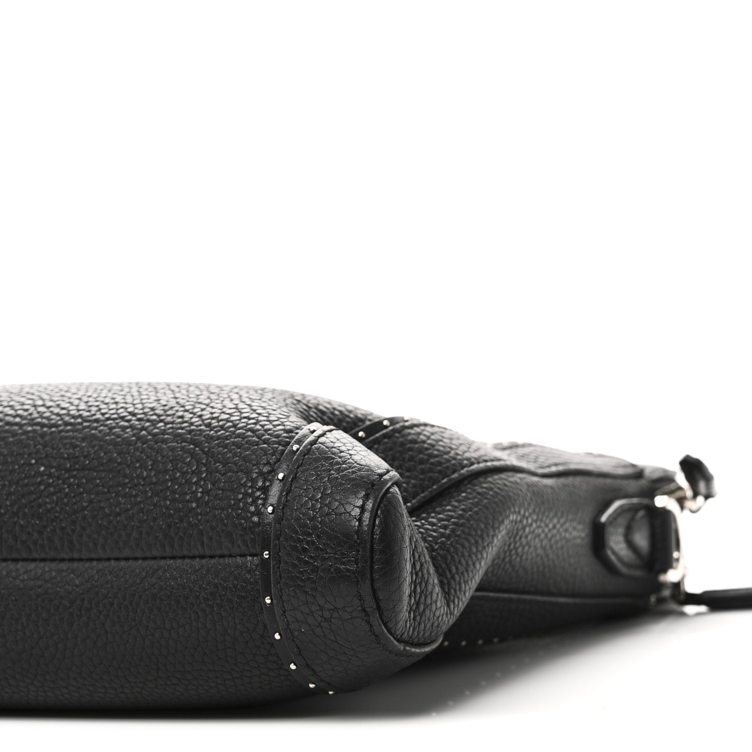 Salvatore Ferragamo Calfskin Studded Firenze Briefcase Black 11 of 18