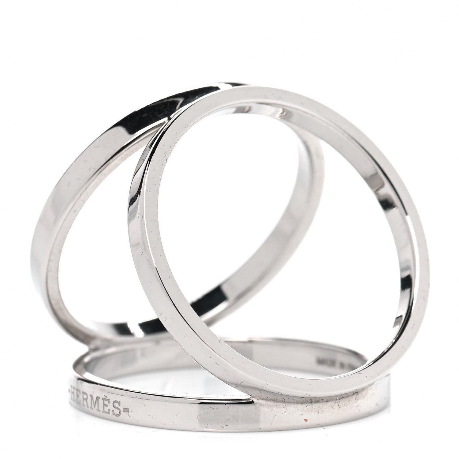Hermes Palladium Trio Scarf Ring 3 of 5
