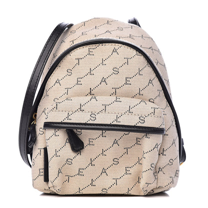 Stella McCartney Canvas Mini Stella Logo Backpack Neutral 1 of 9