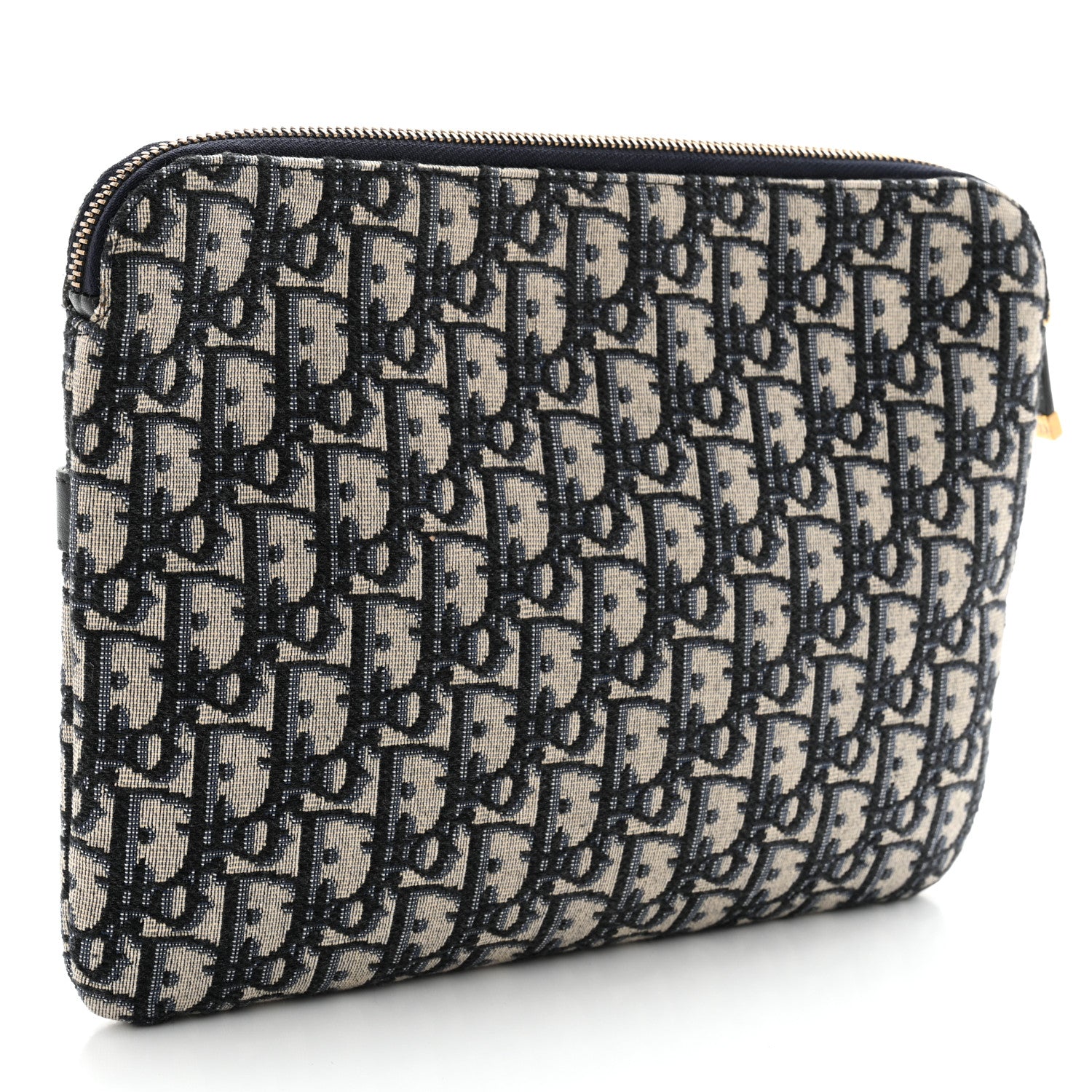Christian Dior Oblique Pouch Clutch Blue 3 of 7