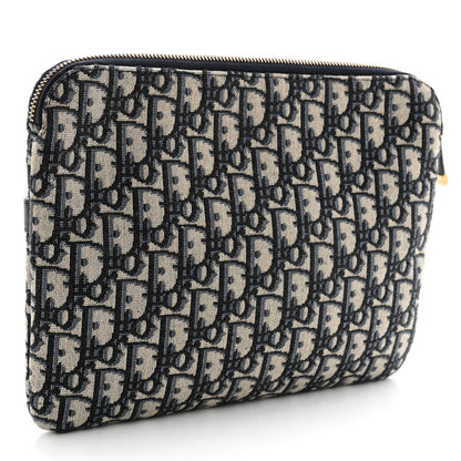 Christian Dior Oblique Pouch Clutch Blue 3 of 7