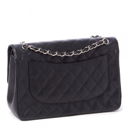 Chanel Caviar Quilted Jumbo Double Flap Black 2 of 8