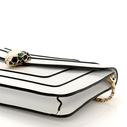 Bulgari Calfskin Serpenti Forever Shoulder Bag White 8 of 9