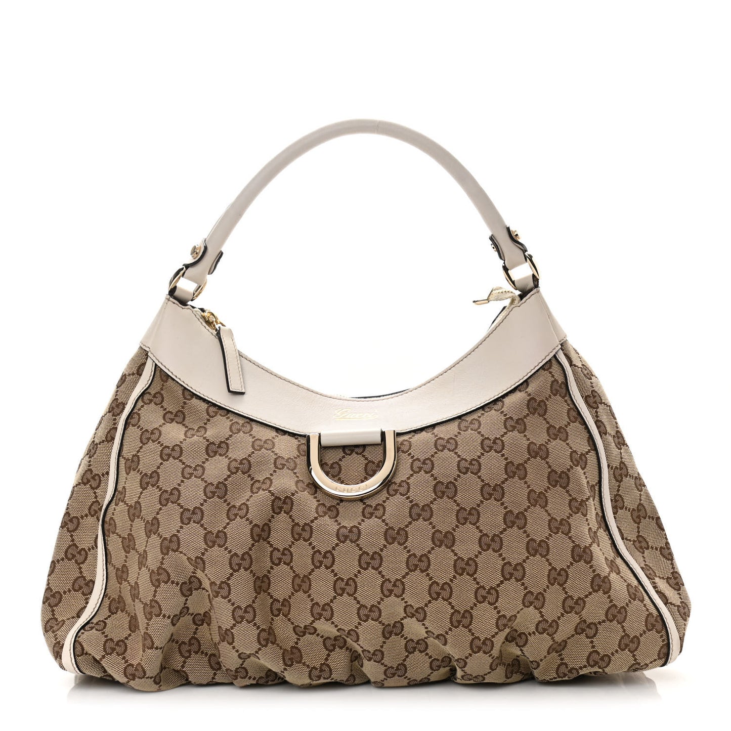 Monogram Large D Gold Hobo Off White