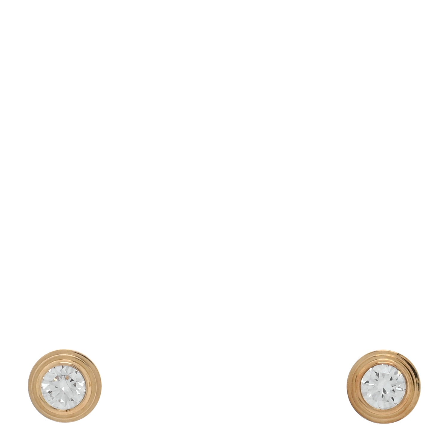 Cartier 18K Yellow Gold Diamond D'Amour Earrings 1 of 4