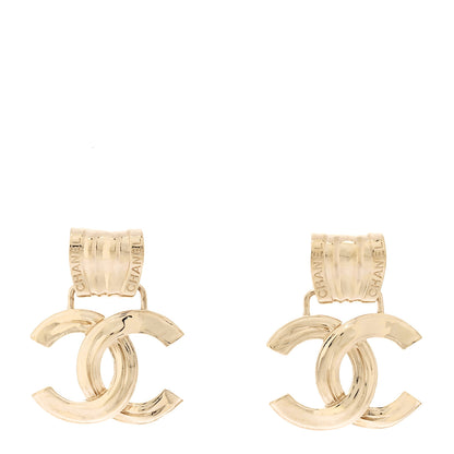 Chanel Metal CC Drop Earrings Gold 1 of 5