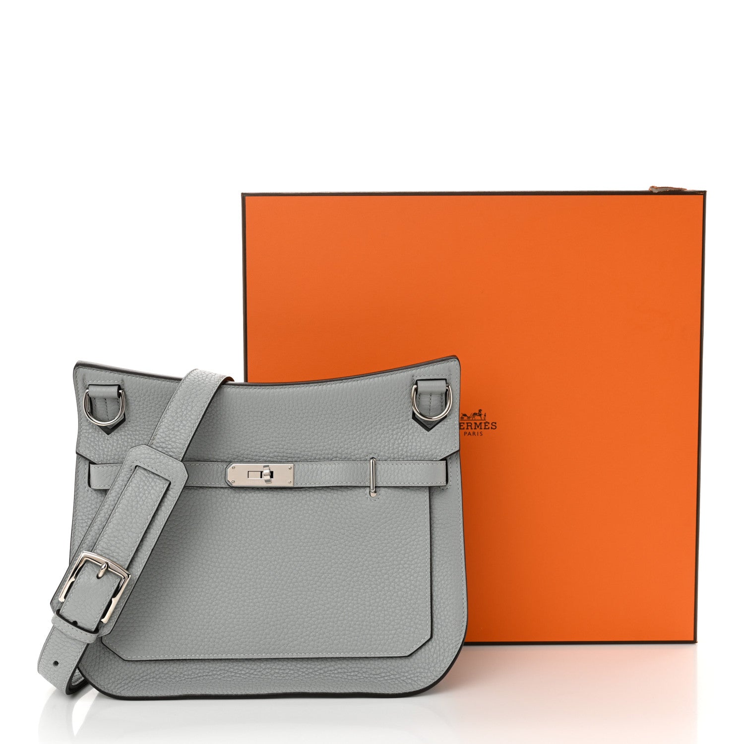 Hermes Taurillon Clemence Jypsiere 28 Bleu Arctic 11 of 11