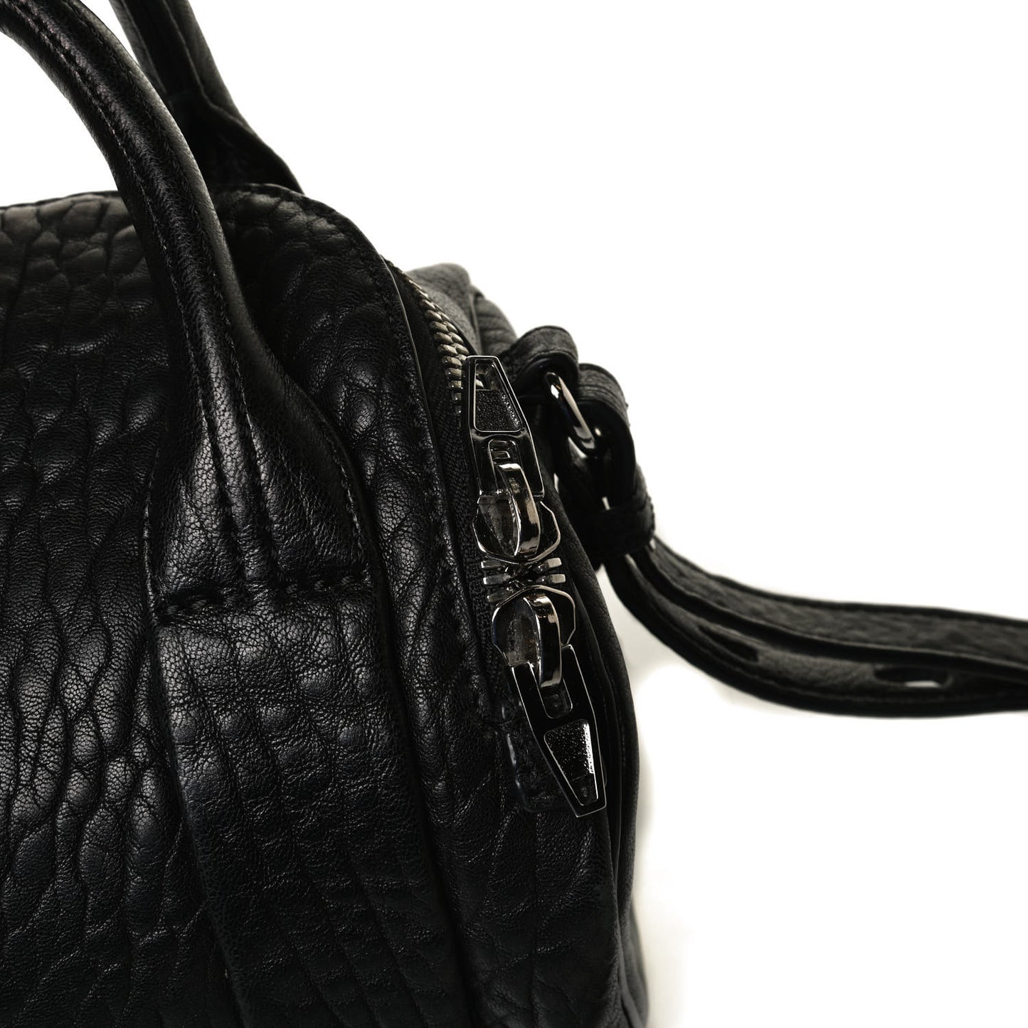 Pebbled Lambskin Mini Rockie Black Rhodium Hardware