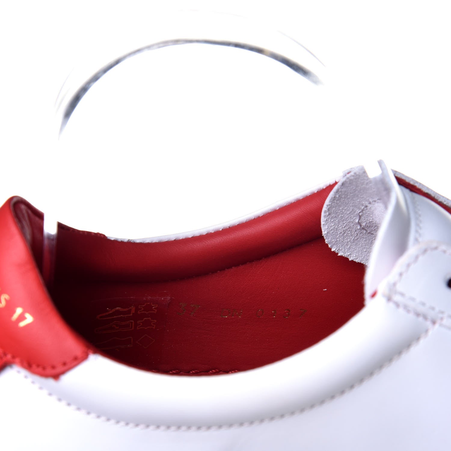 Givenchy Calfskin Womens Urban Street Sneakers 37 White Red 9 of 11