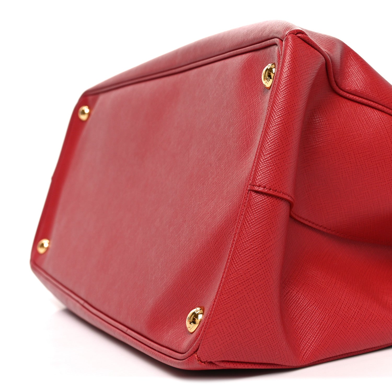 Prada Saffiano Lux Extra Large Galleria Double Zip Tote Fuoco