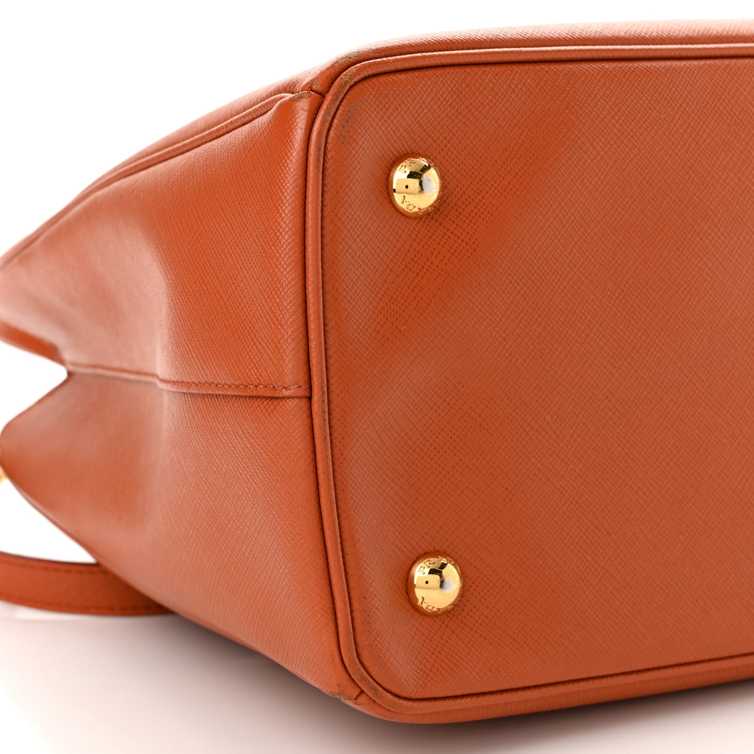 Prada Saffiano Lux Medium Tote Papaya 9 of 10