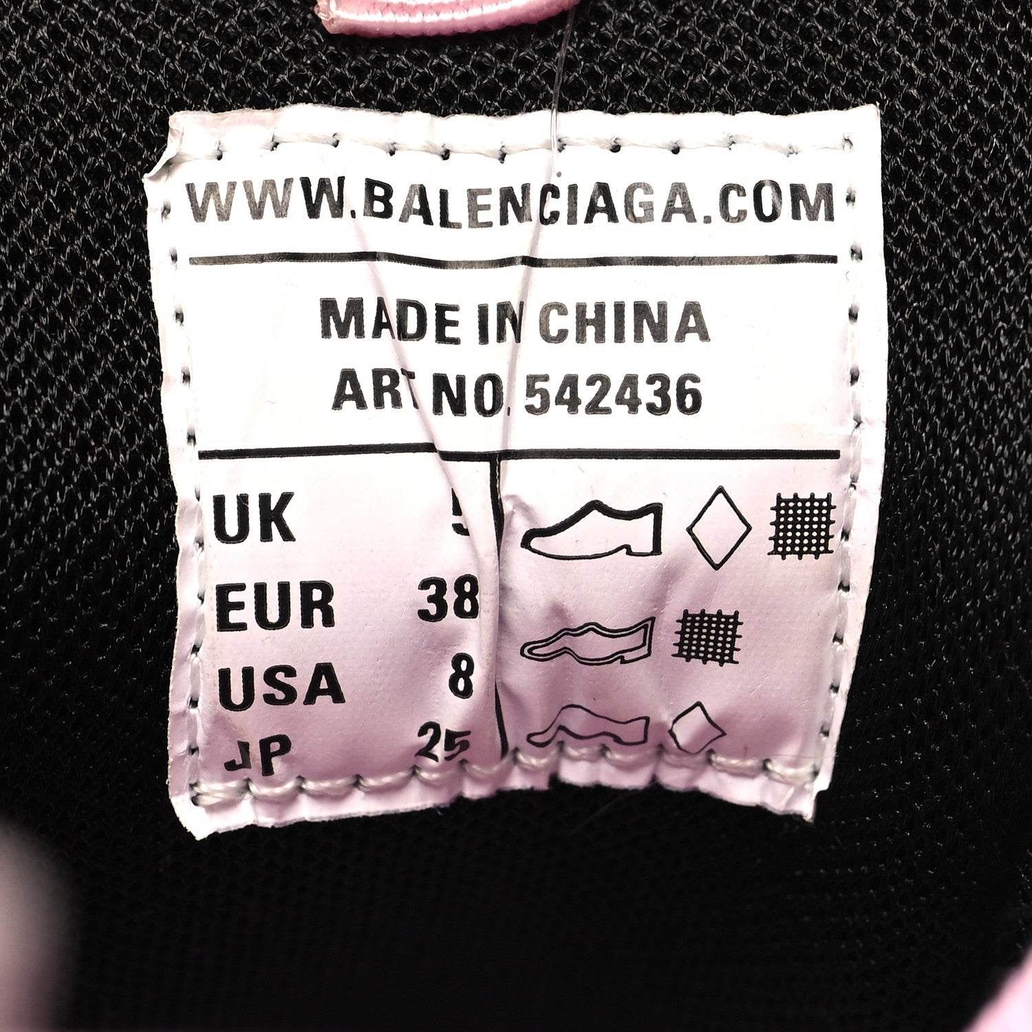Balenciaga Mesh Nylon Bi-Color Womens Track Sneakers 38 Black Pink 6 of 9