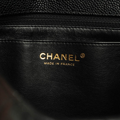 Chanel Caviar Quilted Jumbo Single Flap Black 7 of 8