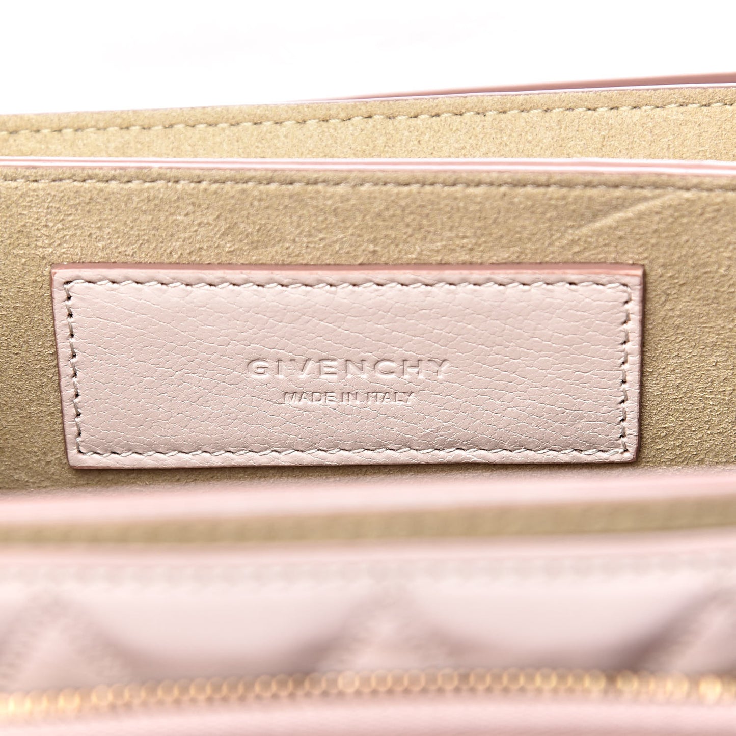 Goatskin Quilted Small GV3 Shoulder Bag Natural