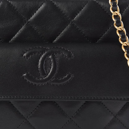 Chanel Lambskin Quilted Chain & Tassel Small Camera Case Black 11 of 12