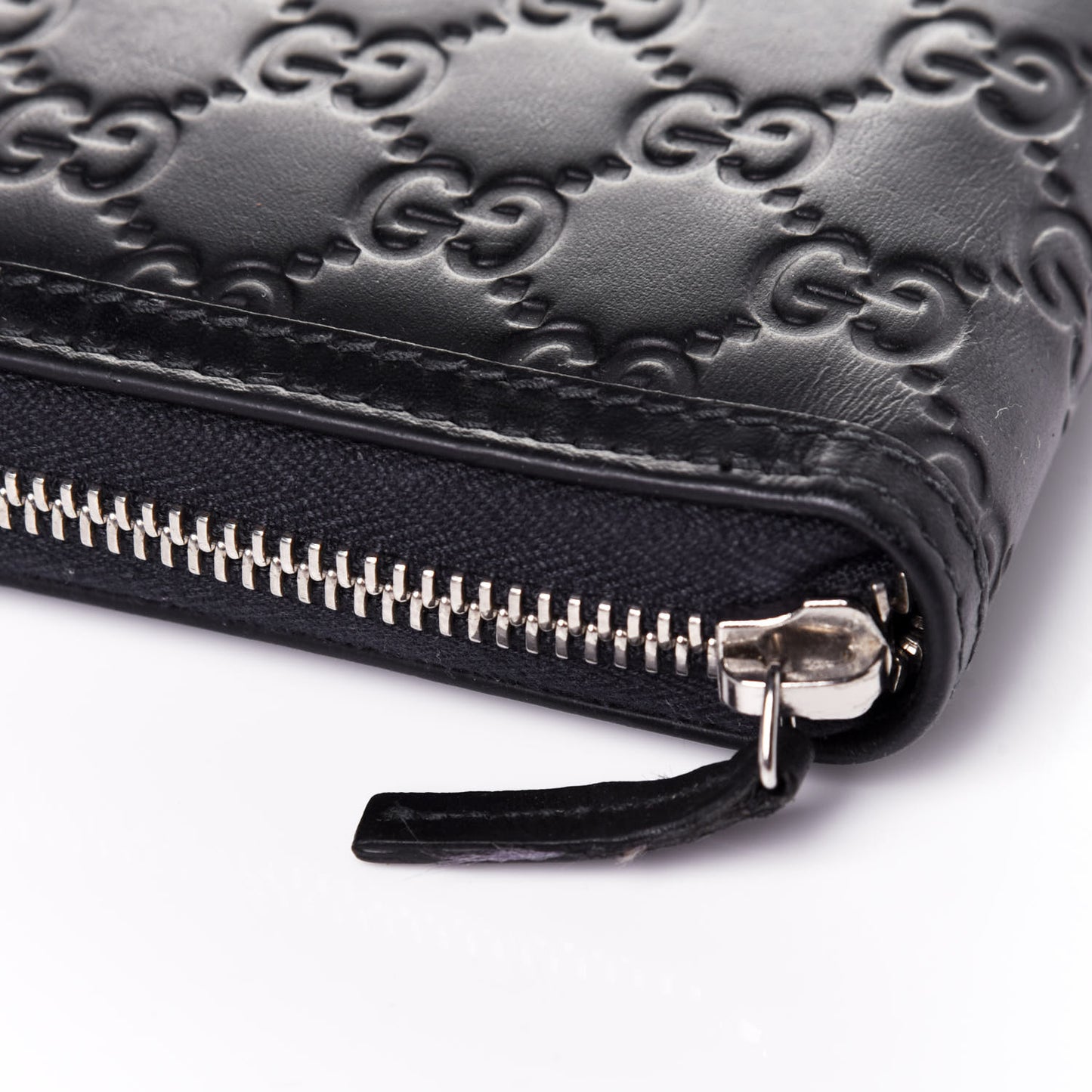 Guccissima Signature Web Zip Around Organizer Wallet Navy