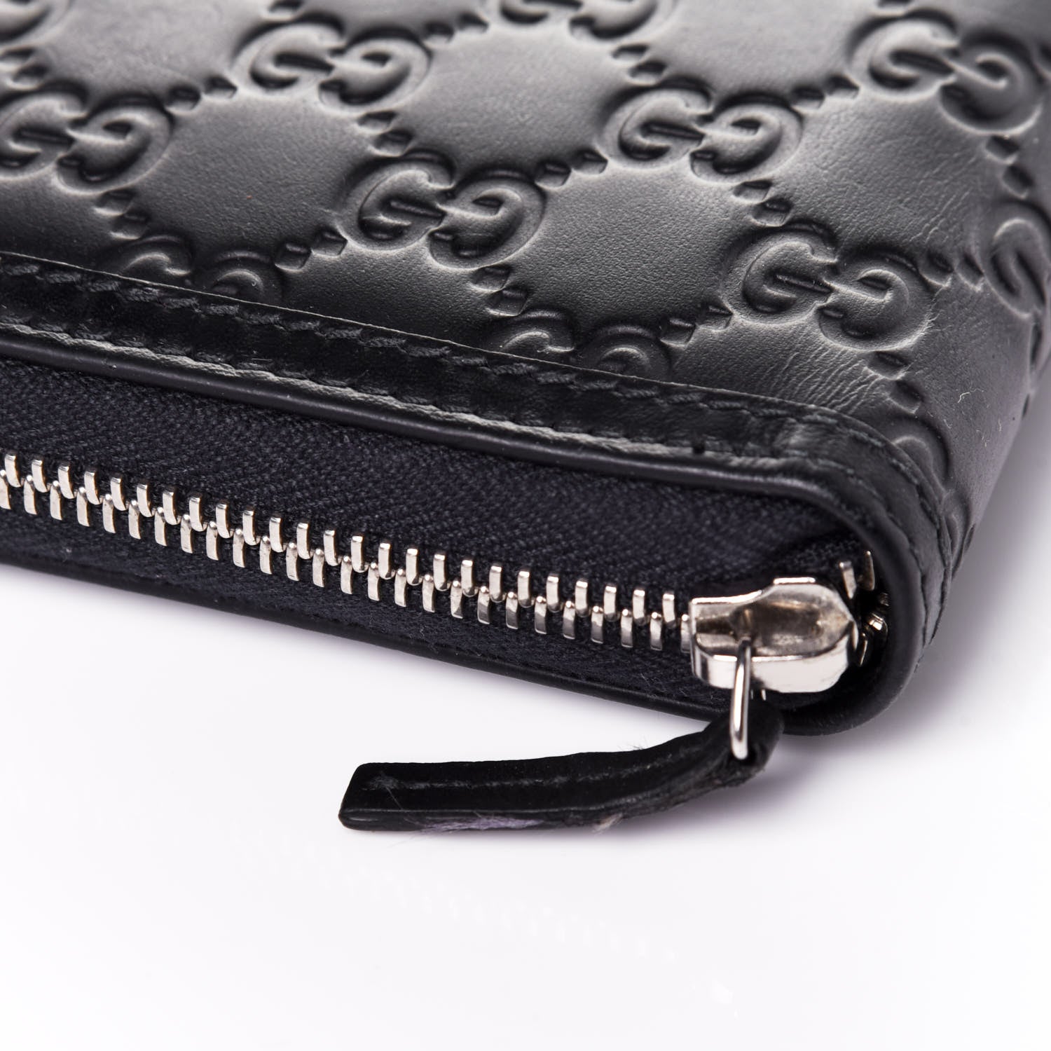 Gucci Guccissima Signature Web Zip Around Organizer Wallet Navy 12 of 12