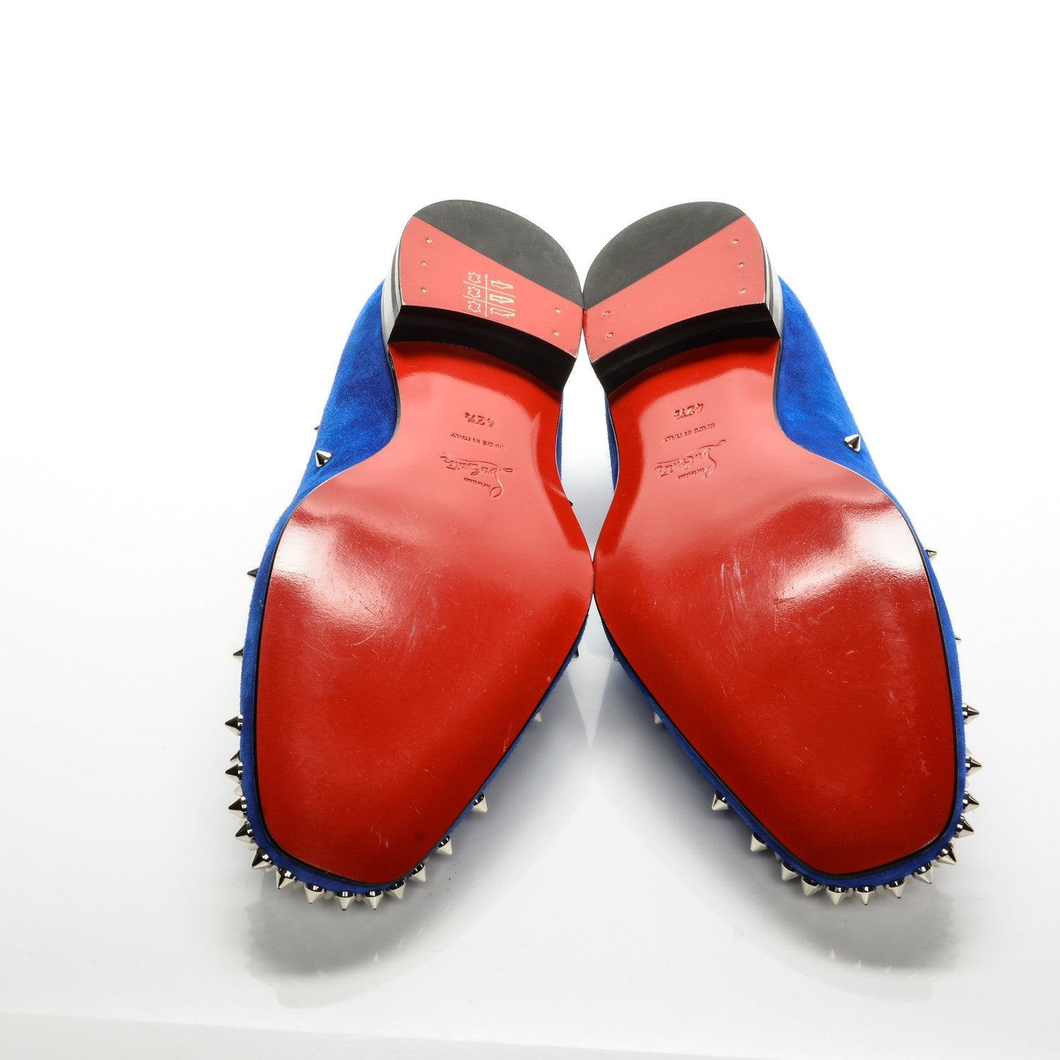 Christian Louboutin Mens Veau Velours Degra Flat 42.5 Electric 5 of 8
