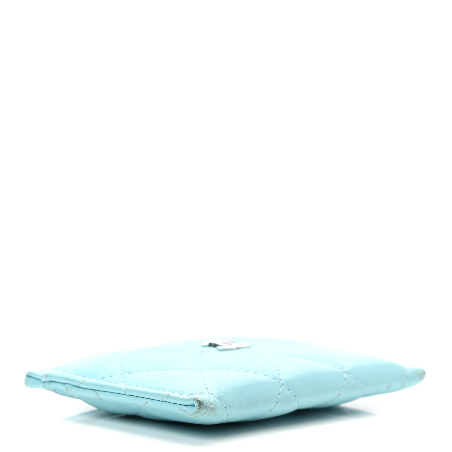 Chanel Lambskin Quilted Card Holder Light Blue 4 of 8