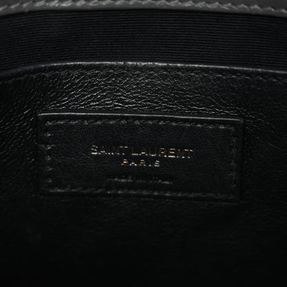 Saint Laurent Crinkled Calfskin Matelasse Monogram Baby Niki Chain Satchel Storm 6 of 13