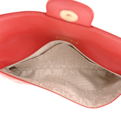 Chanel Lambskin Precious Symbols Flap Pochette Red 5 of 14
