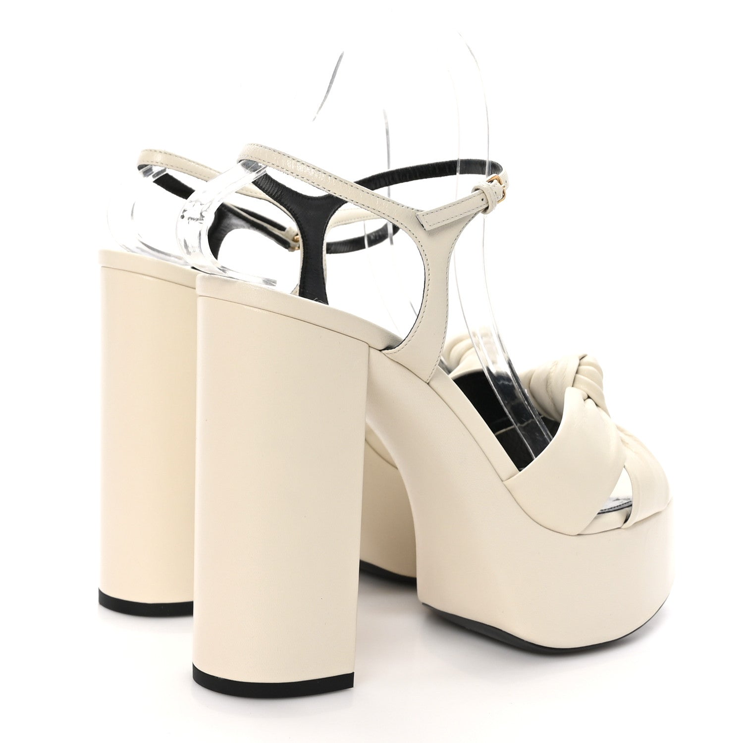 Saint Laurent Vendome Bianca 85 Platform Sandals 41 Pearl 4 of 9