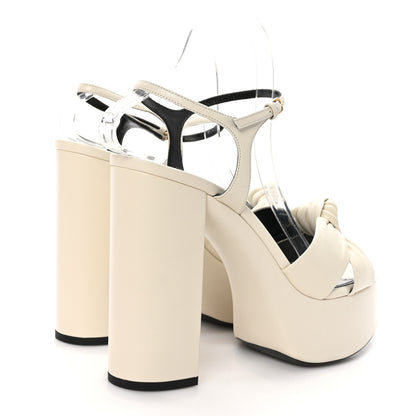 Saint Laurent Vendome Bianca 85 Platform Sandals 41 Pearl 4 of 9