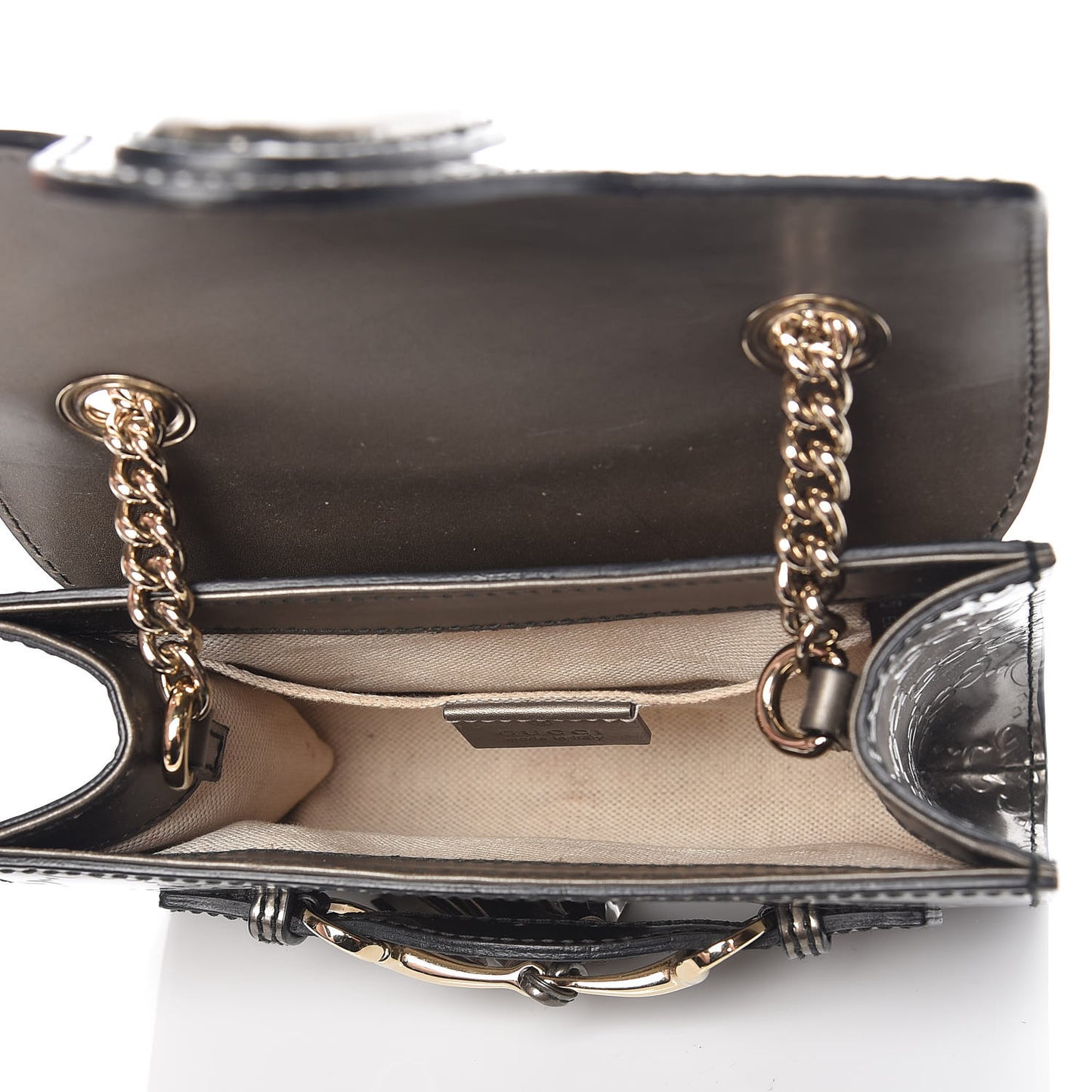 Shine Guccissima Mini Emily Chain Shoulder Bag Sasso
