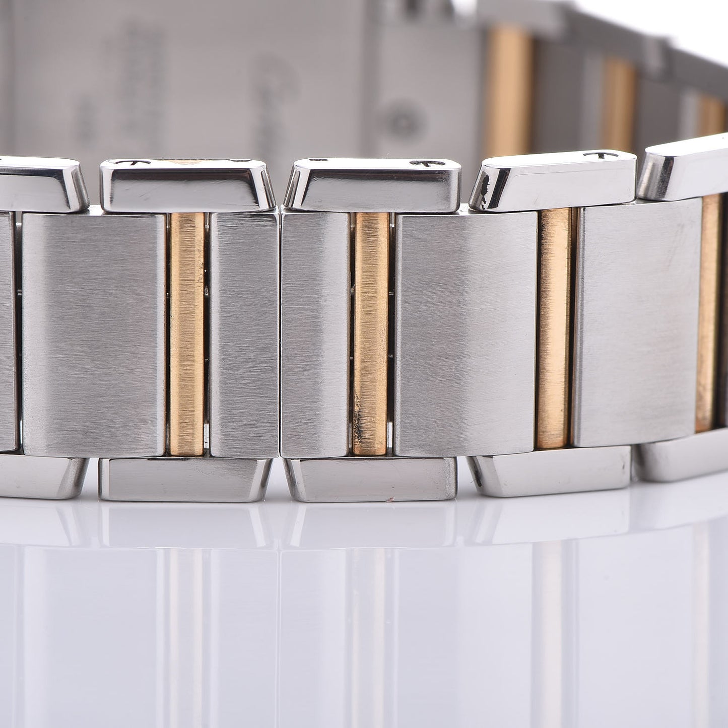 Stainless Steel 18K Yellow Gold 25mm Tank Francaise Quartz Watch