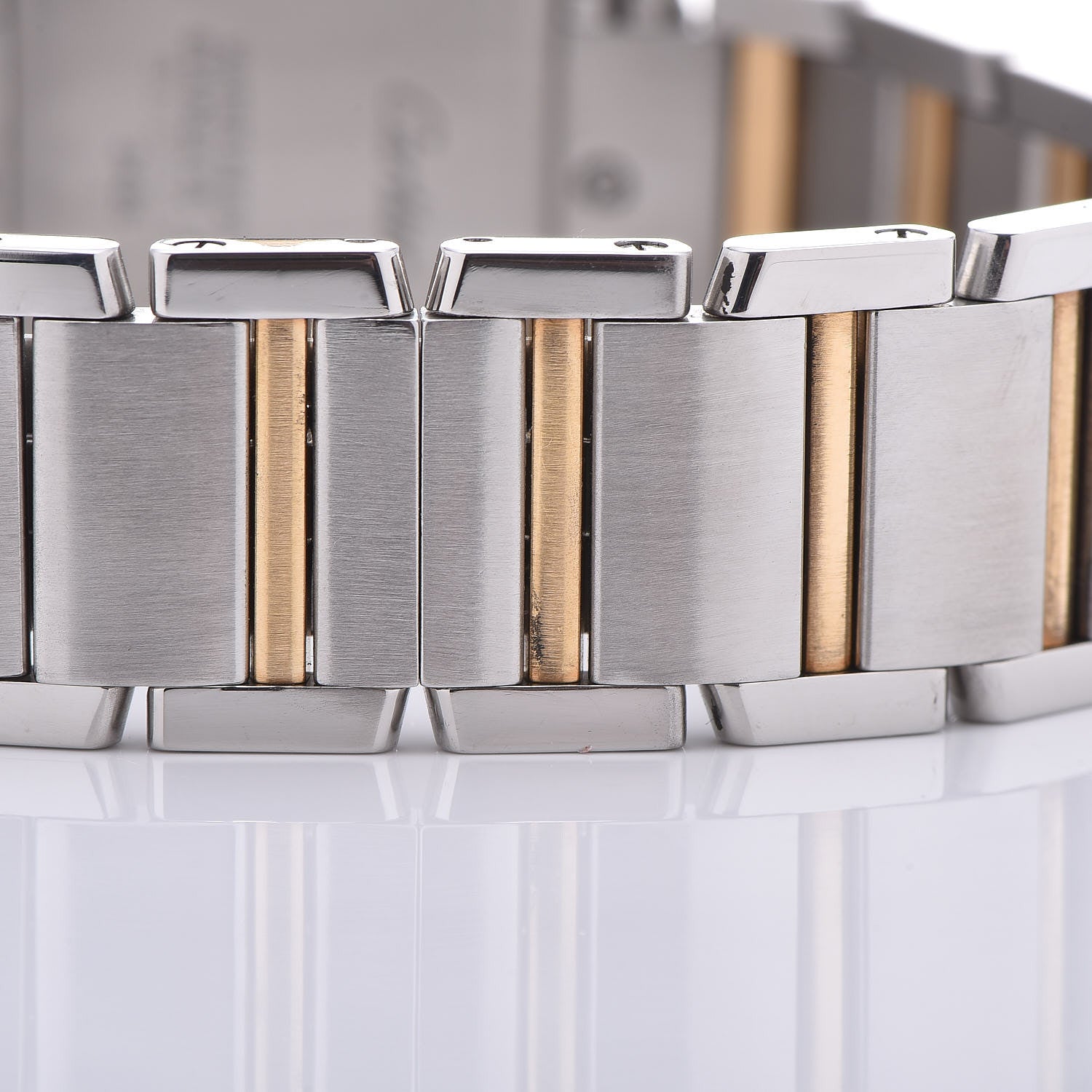 Cartier Stainless Steel 18K Yellow Gold 25mm Tank Francaise Quartz Watch 8 of 9