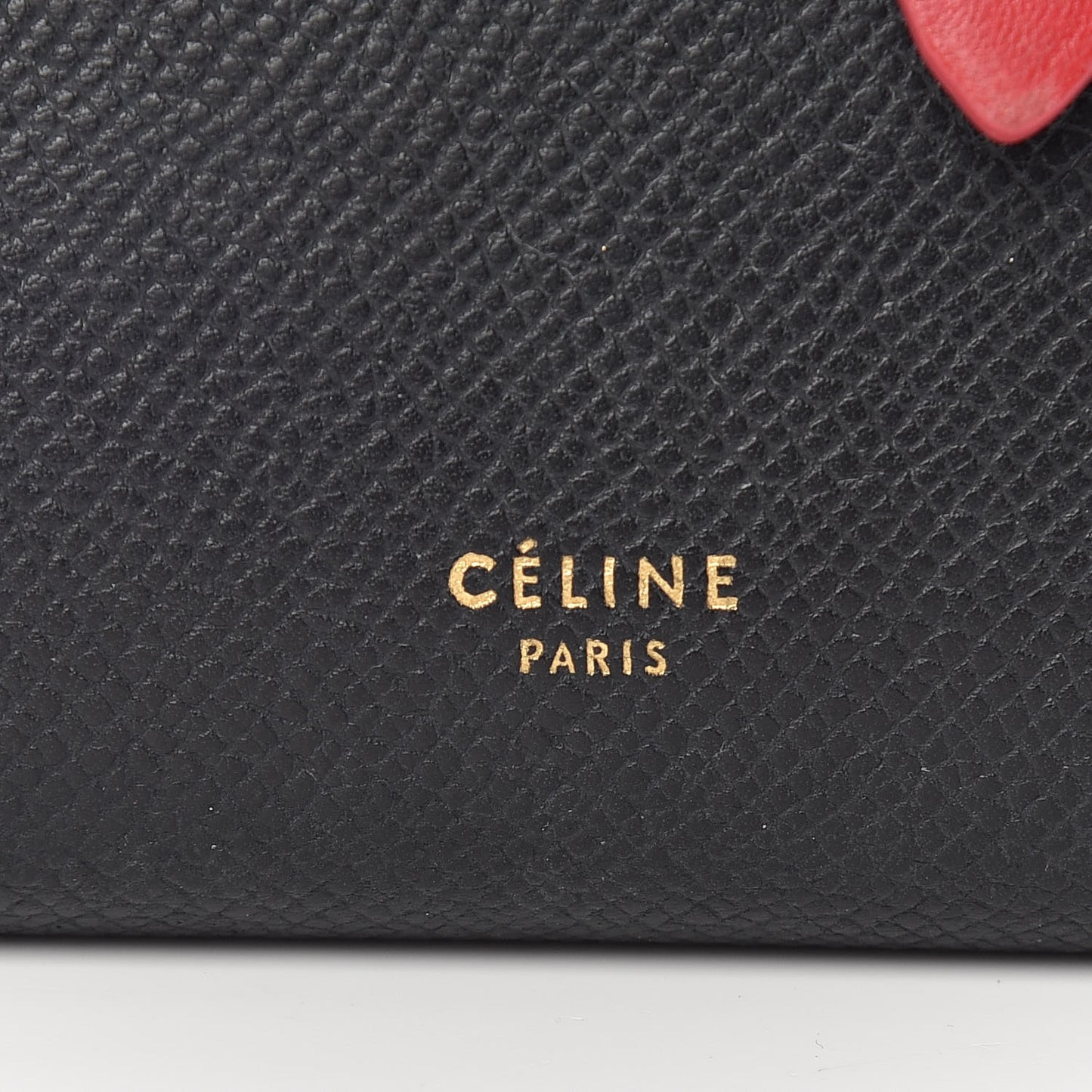 Grained Calfskin Medium Multifunction Strap Wallet Black