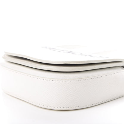 Balenciaga Grained Calfskin Logo Print Ville Day Bag XS White 9 of 10
