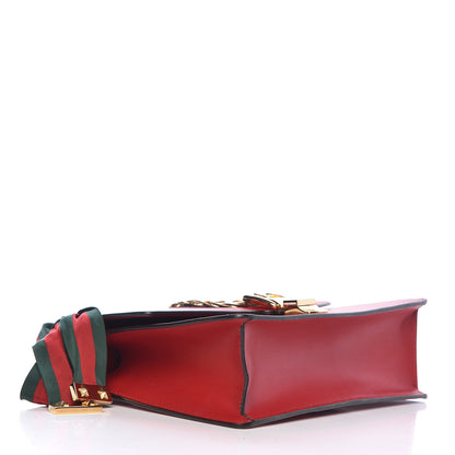 Gucci Calfskin Small Sylvie Shoulder Bag Hibiscus Red 4 of 14