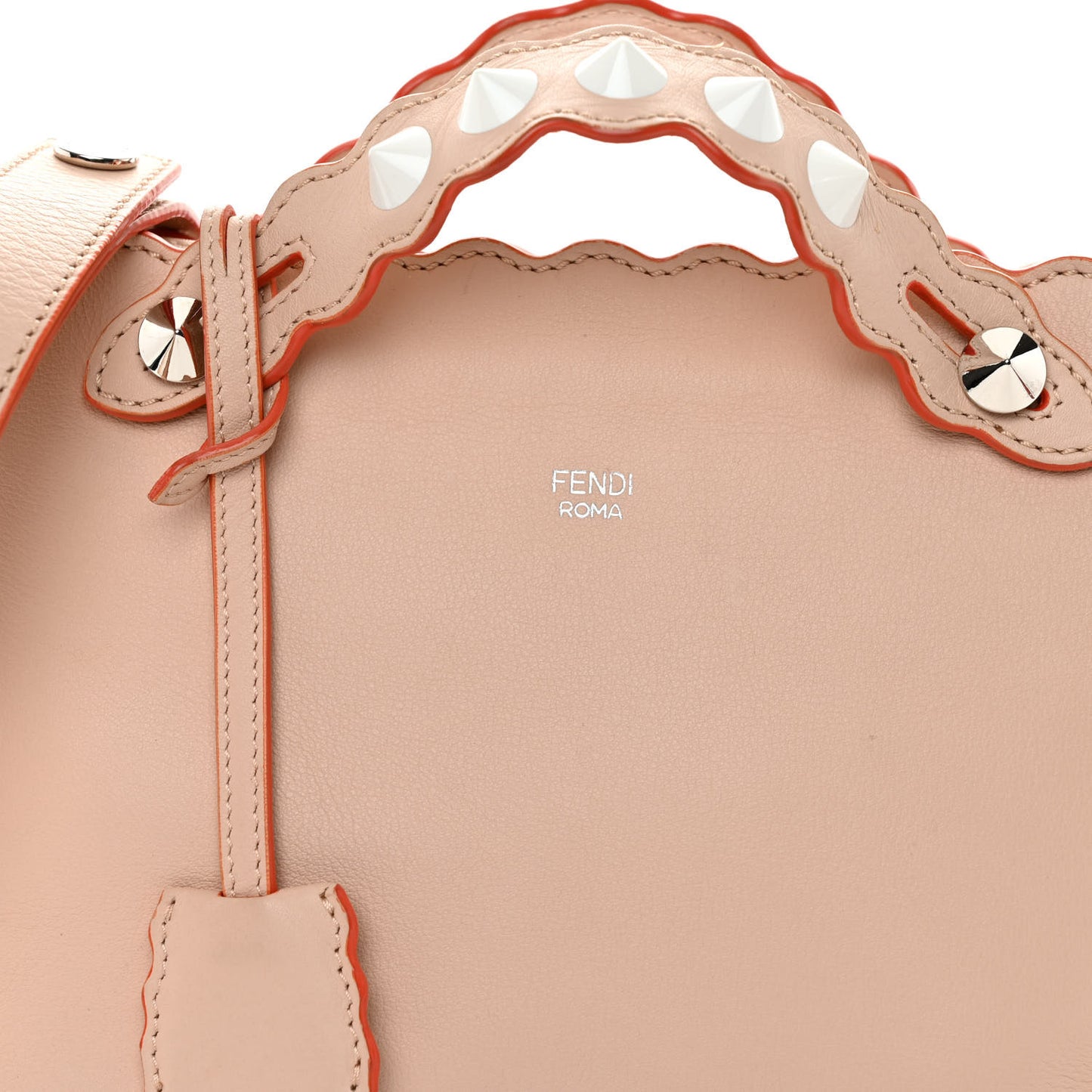 Vitello Dolce Scalloped Studded Medium By The Way Boston Bag Plaster