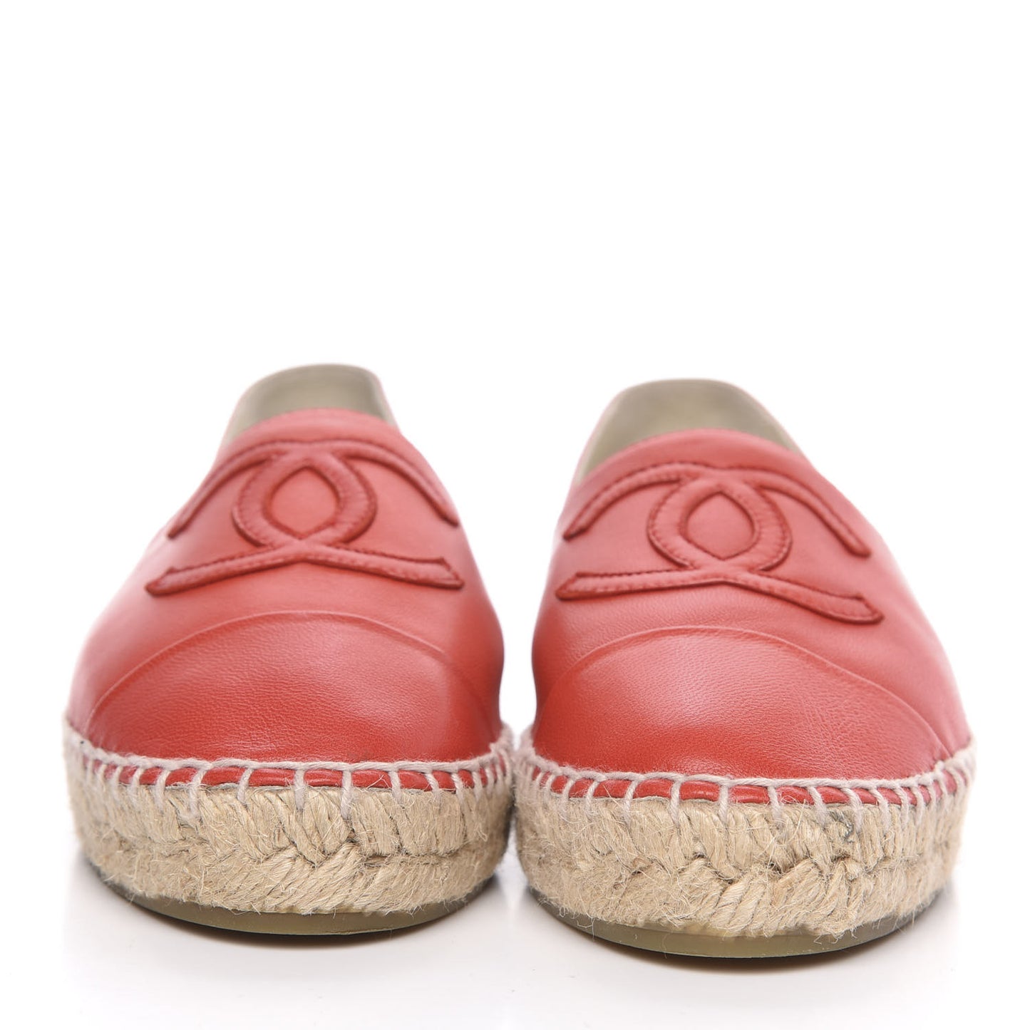 Lambskin CC Espadrilles 36 Red
