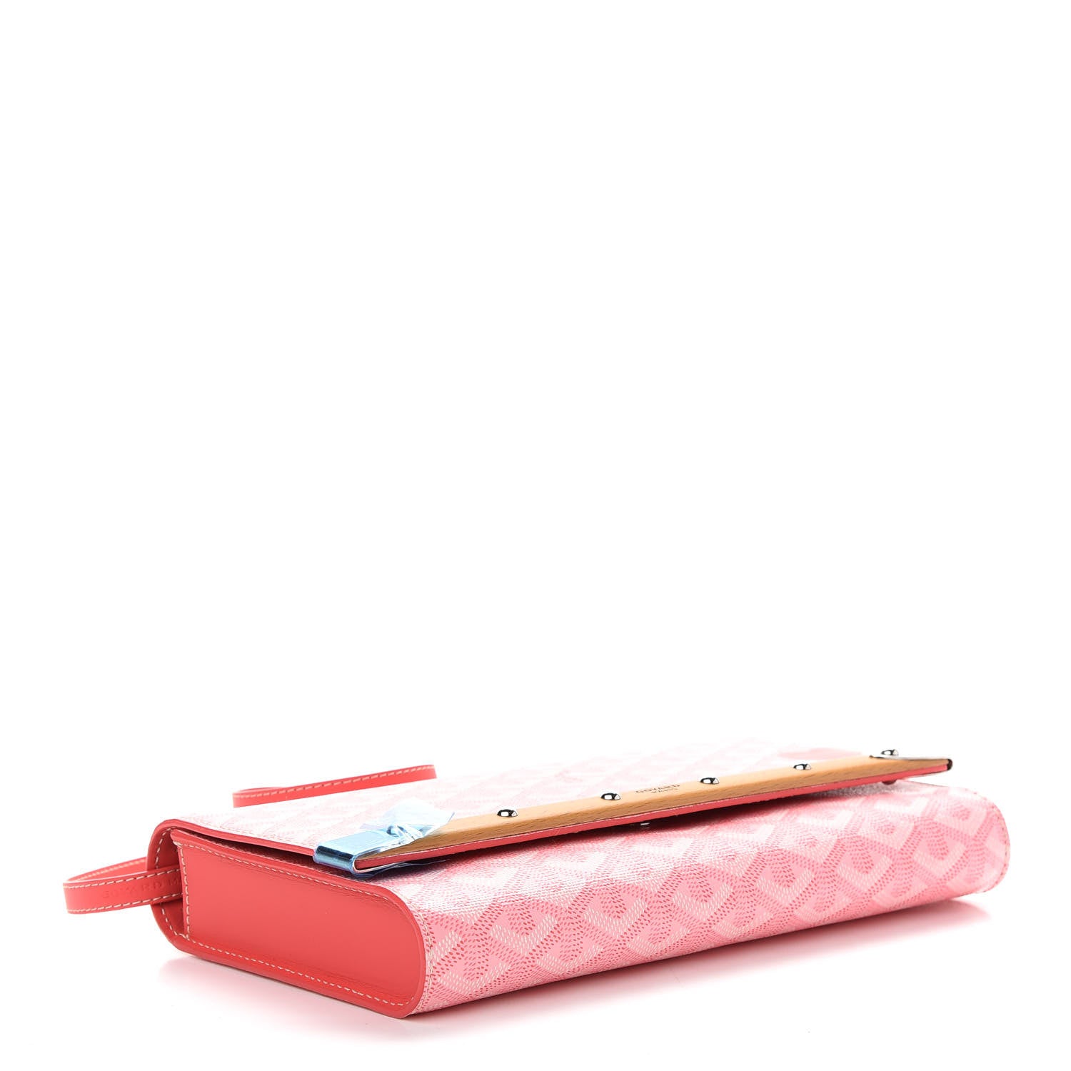 Goyard Goyardine Monte Carlo Bois Clutch With Strap Pink 4 of 8