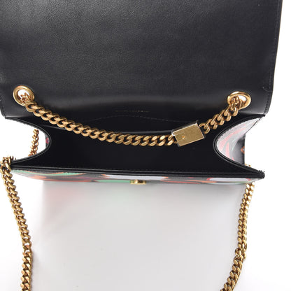 Saint Laurent Grain De Poudre Small Monogram Shapes Print Kate Satchel Black 7 of 9