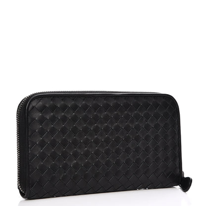 Bottega Veneta Nappa Intrecciato Zip Around Wallet Black 3 of 9