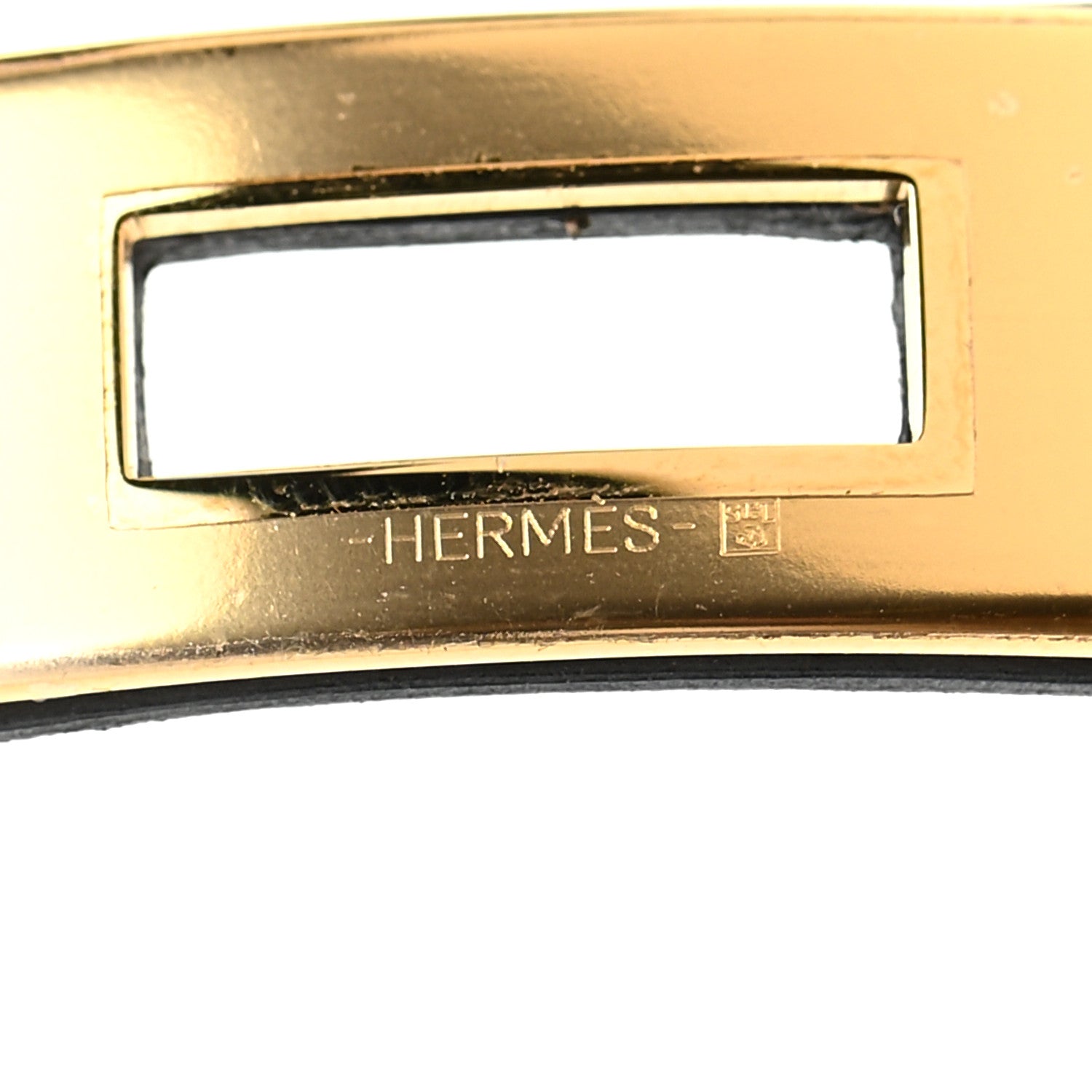 Hermes Shiny Alligator Lizard Kelly Double Tour Bracelet T2 Black 5 of 9