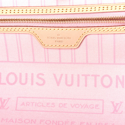 Louis Vuitton Damier Azur Neo Neverfull MM Rose Ballerine 6 of 9