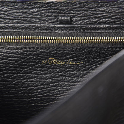 3.1 Phillip Lim 3.1 Textured Calfskin Medium Pashli Satchel Black 6 of 14