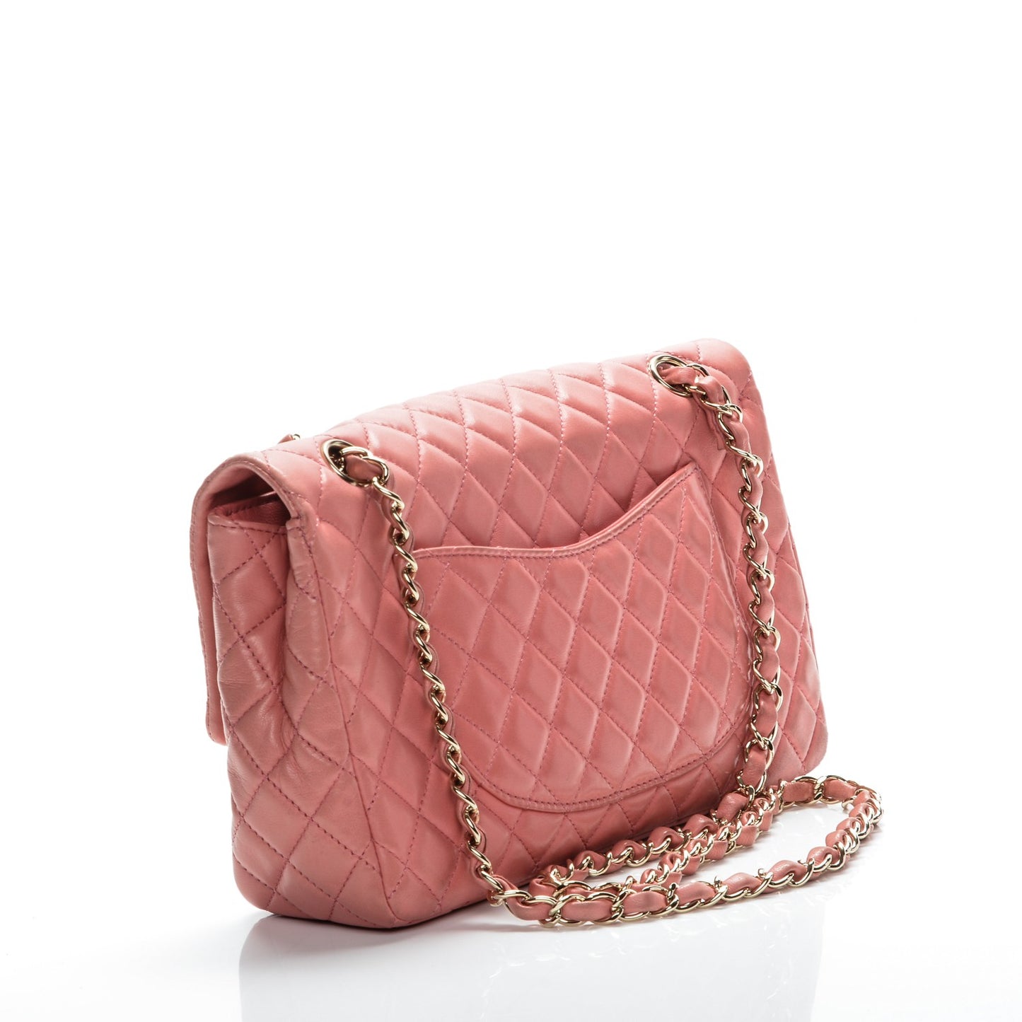 Lambskin Quilted Valentine Charms Medium Single Flap Pink