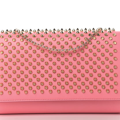Christian Louboutin Calfskin Spikes Paloma Clutch Gold Dolly 8 of 15