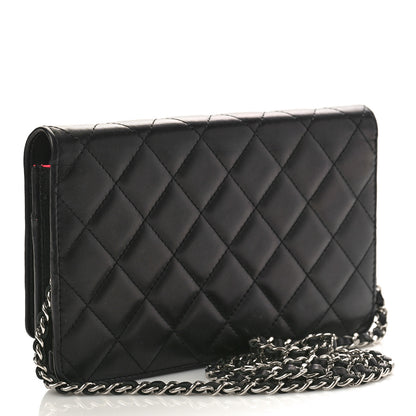 Chanel Calfskin Quilted Cambon Wallet on Chain WOC Black 2 of 10