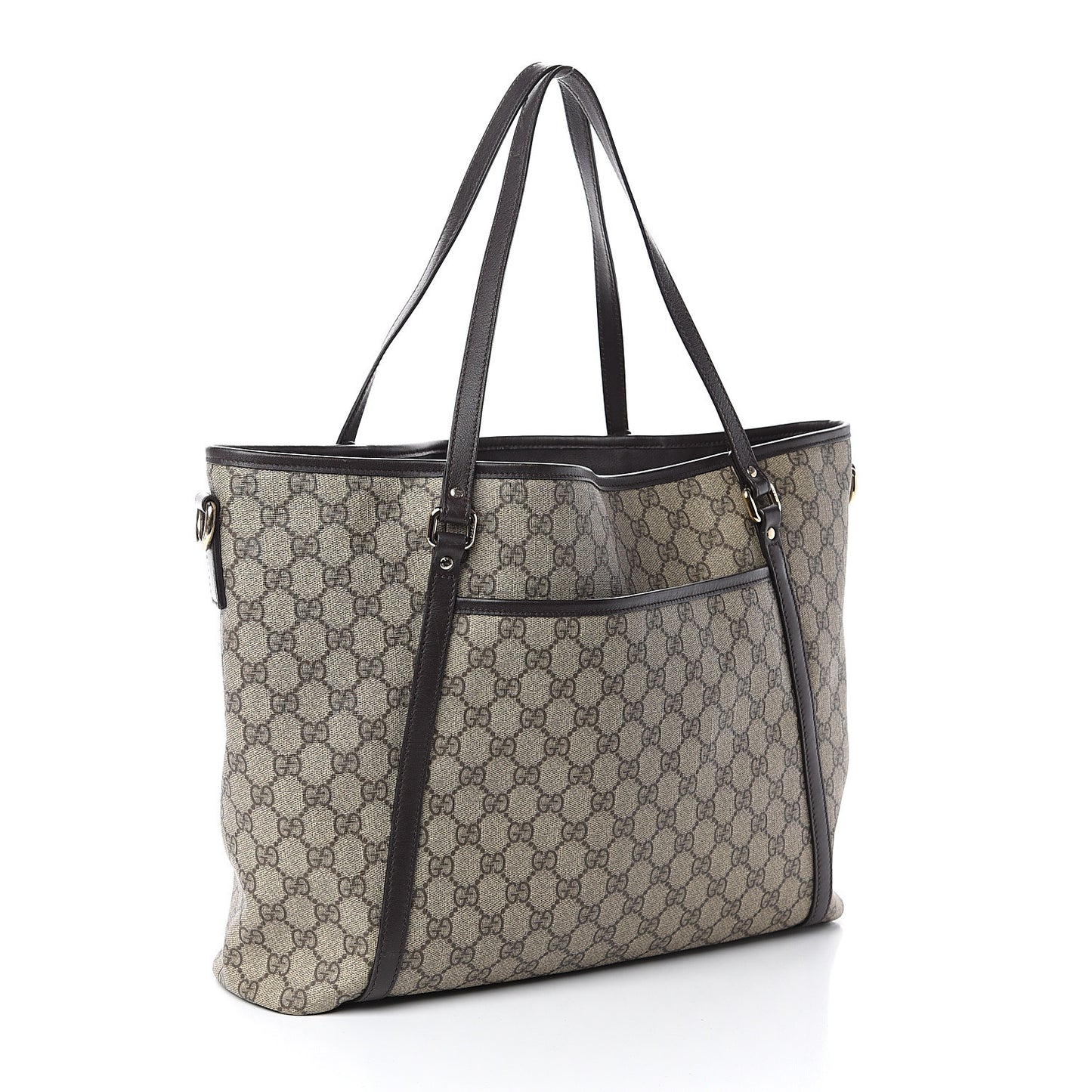 GG Supreme Monogram Medium Joy Tote Brown