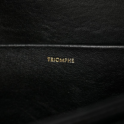 Celine Shiny Calfskin Medium Triomphe Black 6 of 12